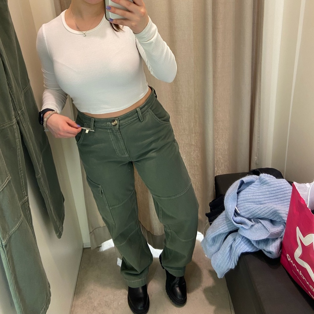 Mango Army Green Cargo Pant!